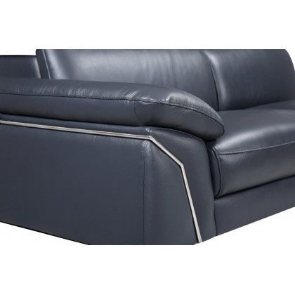 GUF 727 Sectional - Blue, Genuine Italian Leather
