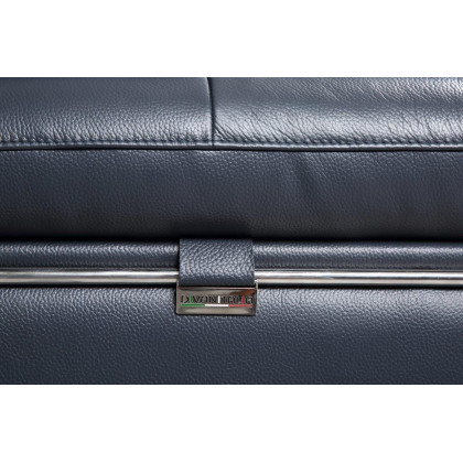 GUF 727 Sectional - Blue, Genuine Italian Leather