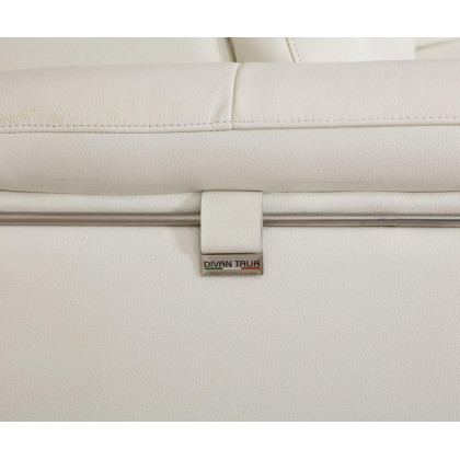 GUF 727 Sofa with Loveseat - White, Genuine Italian Leather
