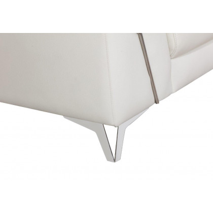 GUF 727 Sofa with Loveseat - White, Genuine Italian Leather