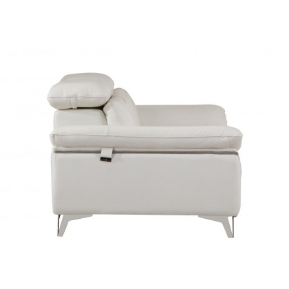 GUF 727 Sofa with Loveseat - White, Genuine Italian Leather