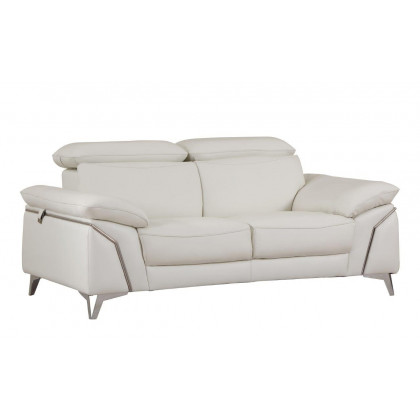 GUF 727 Sofa with Loveseat - White, Genuine Italian Leather