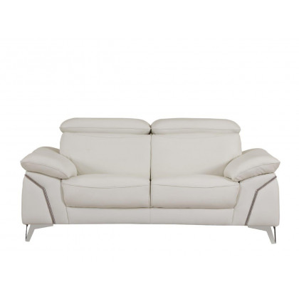GUF 727 Sofa with Loveseat - White, Genuine Italian Leather