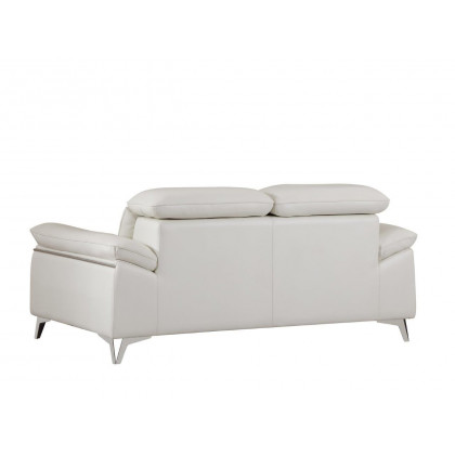 GUF 727 Sofa with Loveseat - White, Genuine Italian Leather