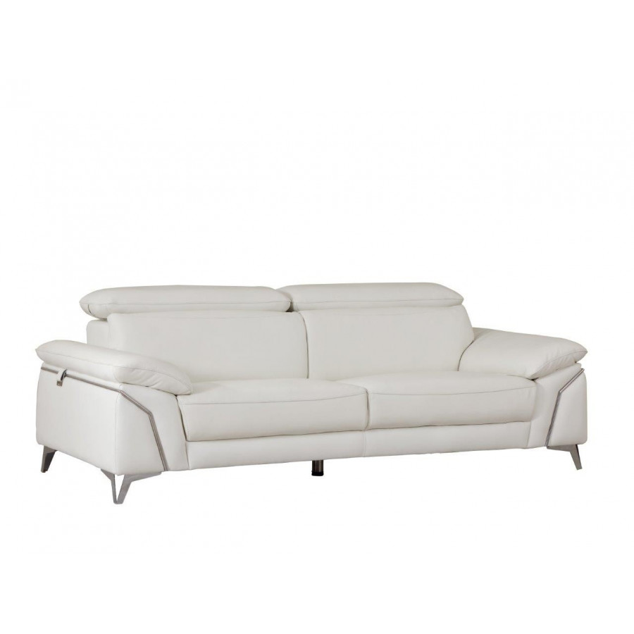 GUF 727 Sofa with Loveseat - White, Genuine Italian Leather