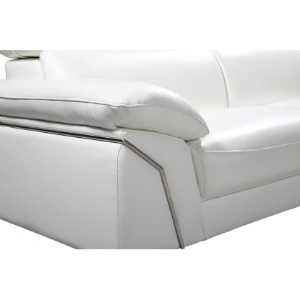 GUF 727 Sectional - White, Genuine Italian Leather