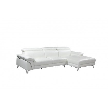 GUF 727 Sectional - White, Genuine Italian Leather