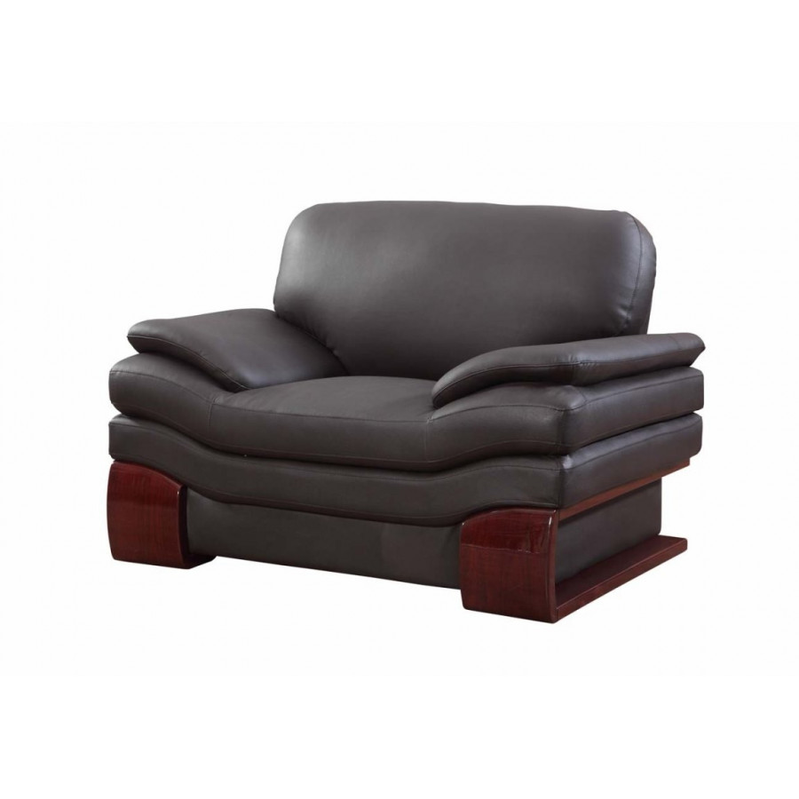 GUF 728 Armchair - Brown, Leather Match