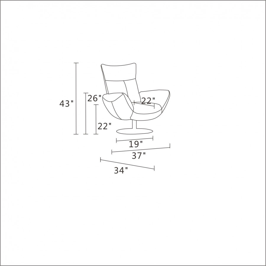GUF C74 Lounge Chair - White, Genuine Italian Leather