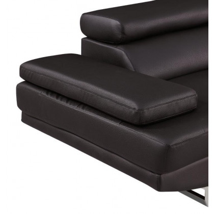 GUF 8136 Right Facing Sectional - Brown, Leather