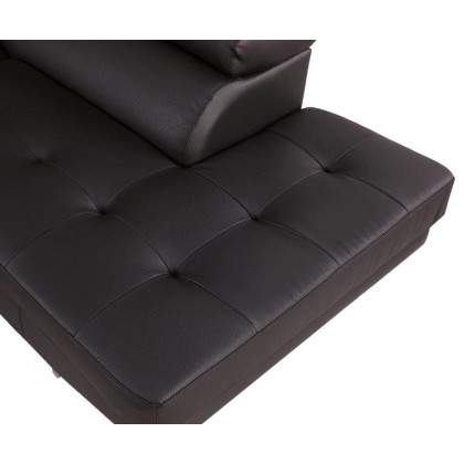 GUF 8136 Right Facing Sectional - Brown, Leather