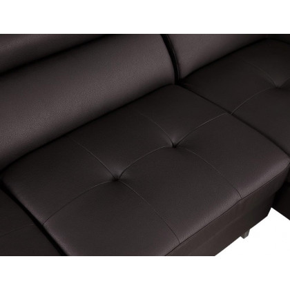 GUF 8136 Right Facing Sectional - Brown, Leather