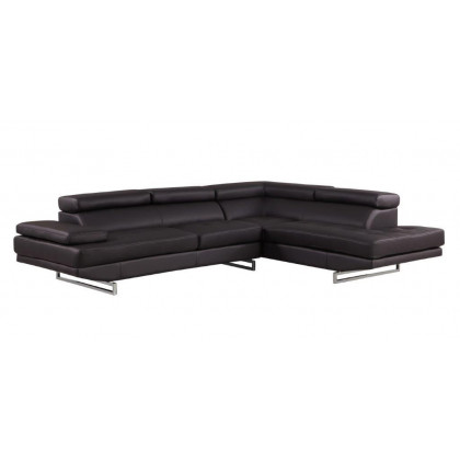 GUF 8136 Right Facing Sectional - Brown, Leather