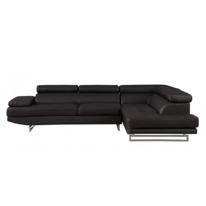 GUF 8136 Right Facing Sectional - Brown, Leather