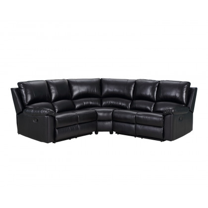GUF 9241 Sectional - Black, Leather Air