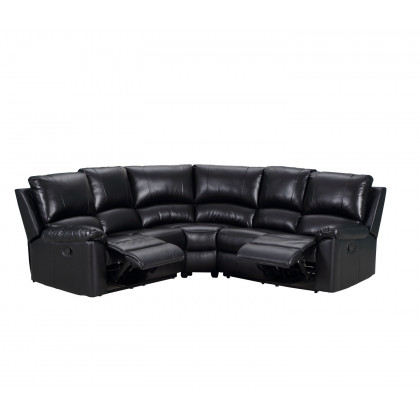 GUF 9241 Sectional - Black, Leather Air