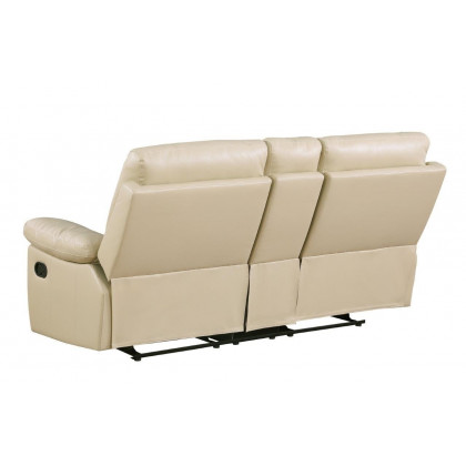 GUF 9345 Sofa Set with Console Loveseat - Beige, Leather Air/Match