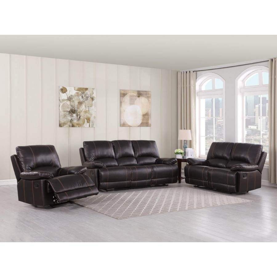 GUF 9345 Sofa Set - Brown, Leather Air/Match