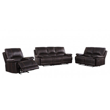 GUF 9345 Sofa Set - Brown, Leather Air/Match
