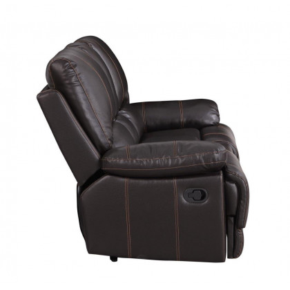 GUF 9345 Sofa Set with Console Loveseat - Brown, Leather Air/Match