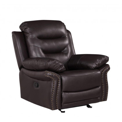 GUF 9392 Sofa Set with Console Loveseat - Brown, Leather Air/Match