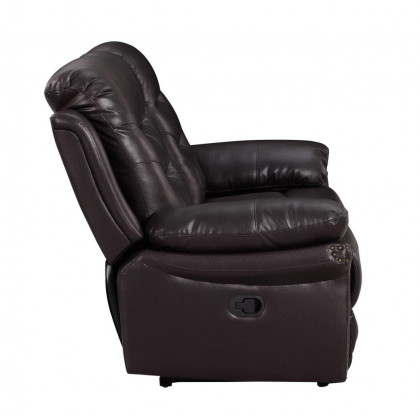 GUF 9392 Sofa Set with Console Loveseat - Brown, Leather Air/Match