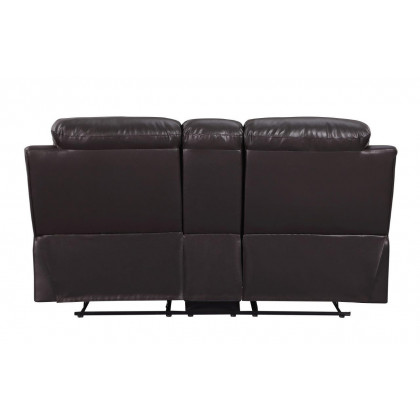 GUF 9392 Sofa Set with Console Loveseat - Brown, Leather Air/Match