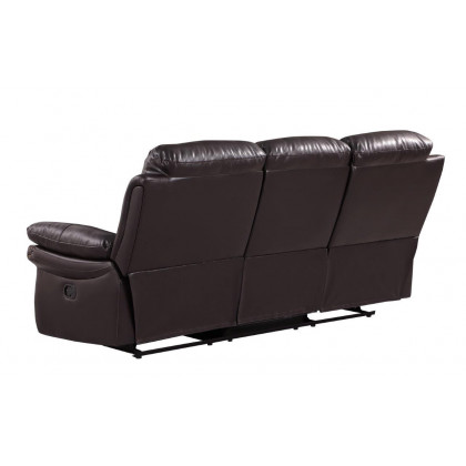 GUF 9392 Sofa Set with Console Loveseat - Brown, Leather Air/Match
