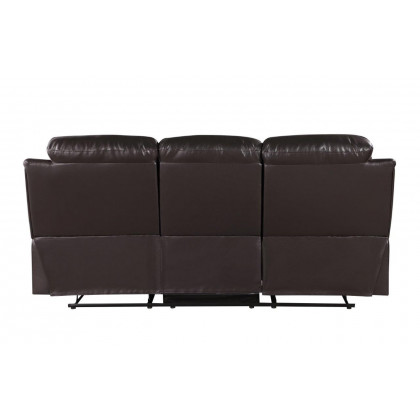 GUF 9392 Sofa Set with Console Loveseat - Brown, Leather Air/Match