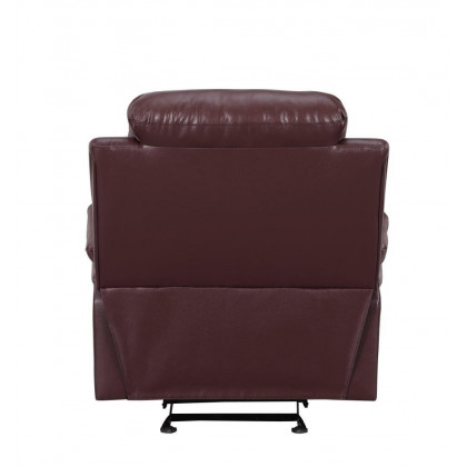 GUF 9392 Sofa Set with Console Loveseat - Burgundy, Leather Air/Match
