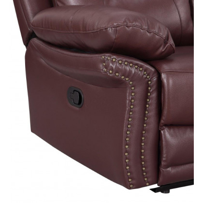 GUF 9392 Armchair - Burgundy, Leather Air/Match