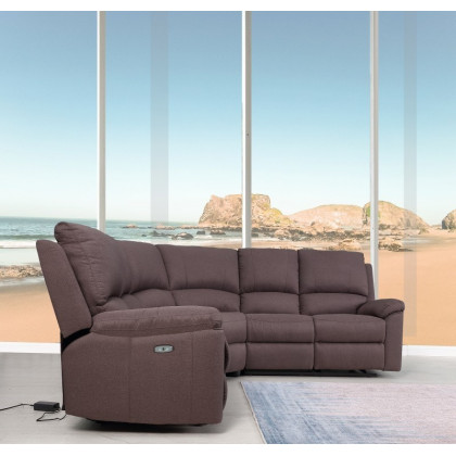 GUF 9241 Sectional with Power Recliners - Brown, Chanille