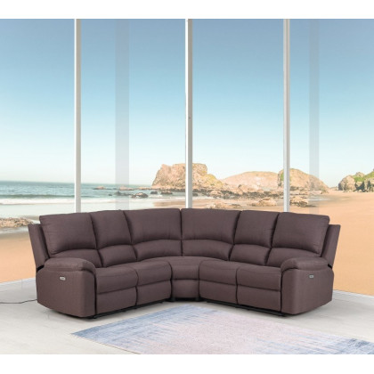 GUF 9241 Sectional with Power Recliners - Brown, Chanille