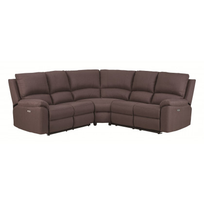 GUF 9241 Sectional with Power Recliners - Brown, Chanille