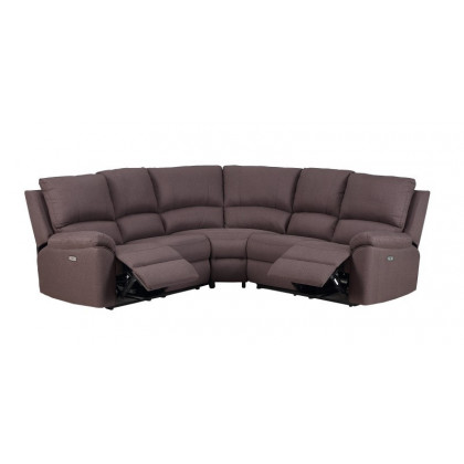 GUF 9241 Sectional with Power Recliners - Brown, Chanille