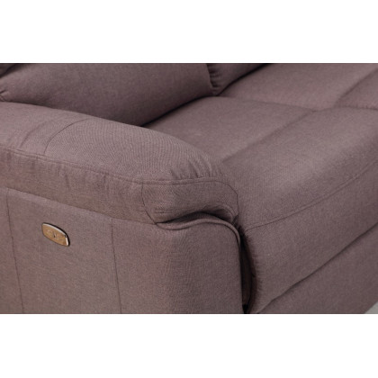 GUF 9241 Sectional with Power Recliners - Brown, Chanille