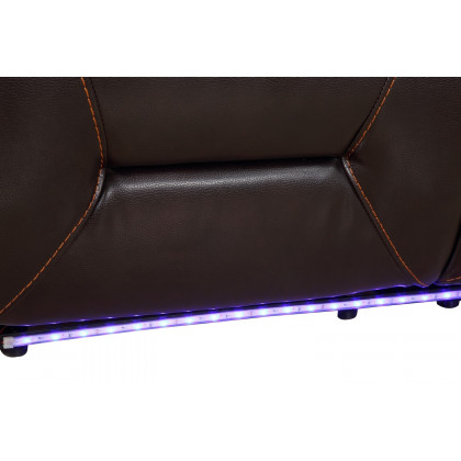 GUF - 9422 Power Reclining Console Loveseat in Brown, Leather Air