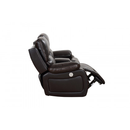 GUF - 9422 Power Reclining Console Loveseat in Brown, Leather Air