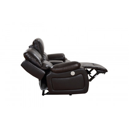GUF - 9422 Power Reclining Console Loveseat in Brown, Leather Air