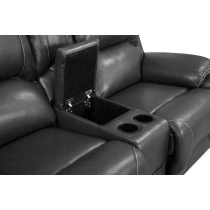 GUF - 9422 Sofa Set in Gray, Leather Air/Match