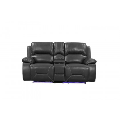GUF - 9422 Sofa Set in Gray, Leather Air/Match