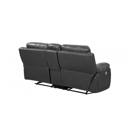 GUF - 9422 Console Loveseat in Gray, Leather Air/Match