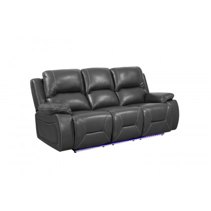GUF - 9422 Sofa Set in Gray, Leather Air/Match