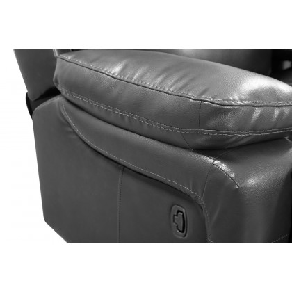 GUF 9442 Console Loveseat - Gray, Leather Air