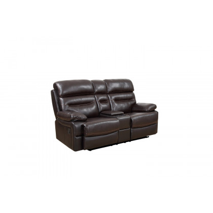 GUF 9442 Console Loveseat - Brown, Leather Air