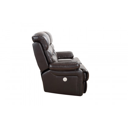 GUF 9442 Power Reclining Console Loveseat - Brown, Leather Air