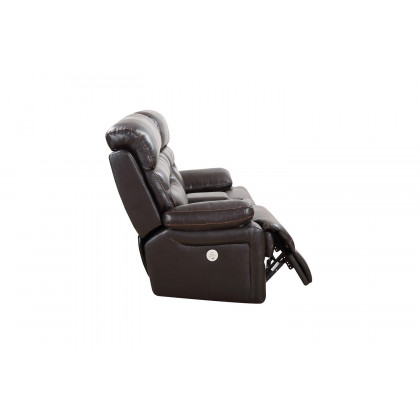 GUF 9442 Power Reclining Console Loveseat - Brown, Leather Air