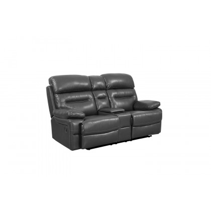GUF 9442 Console Loveseat - Gray, Leather Air