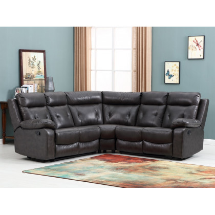 GUF 9443 Sectional - Dark Gray, Leather Air