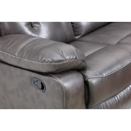 GUF 9443 Sectional - Dark Gray, Leather Air